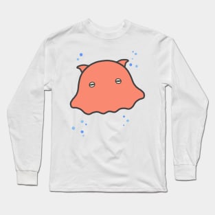 Mendako the Umbrella Octopus Cute Deep Sea Ocean Fish Art Logo Long Sleeve T-Shirt